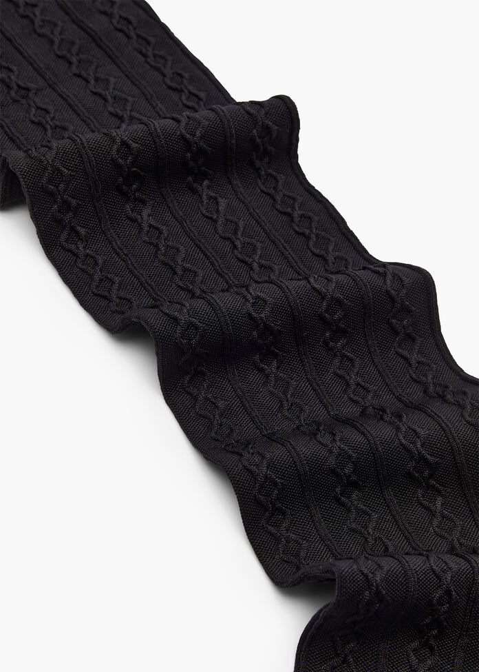 Opaque Cable Knit Tights, , hi-res