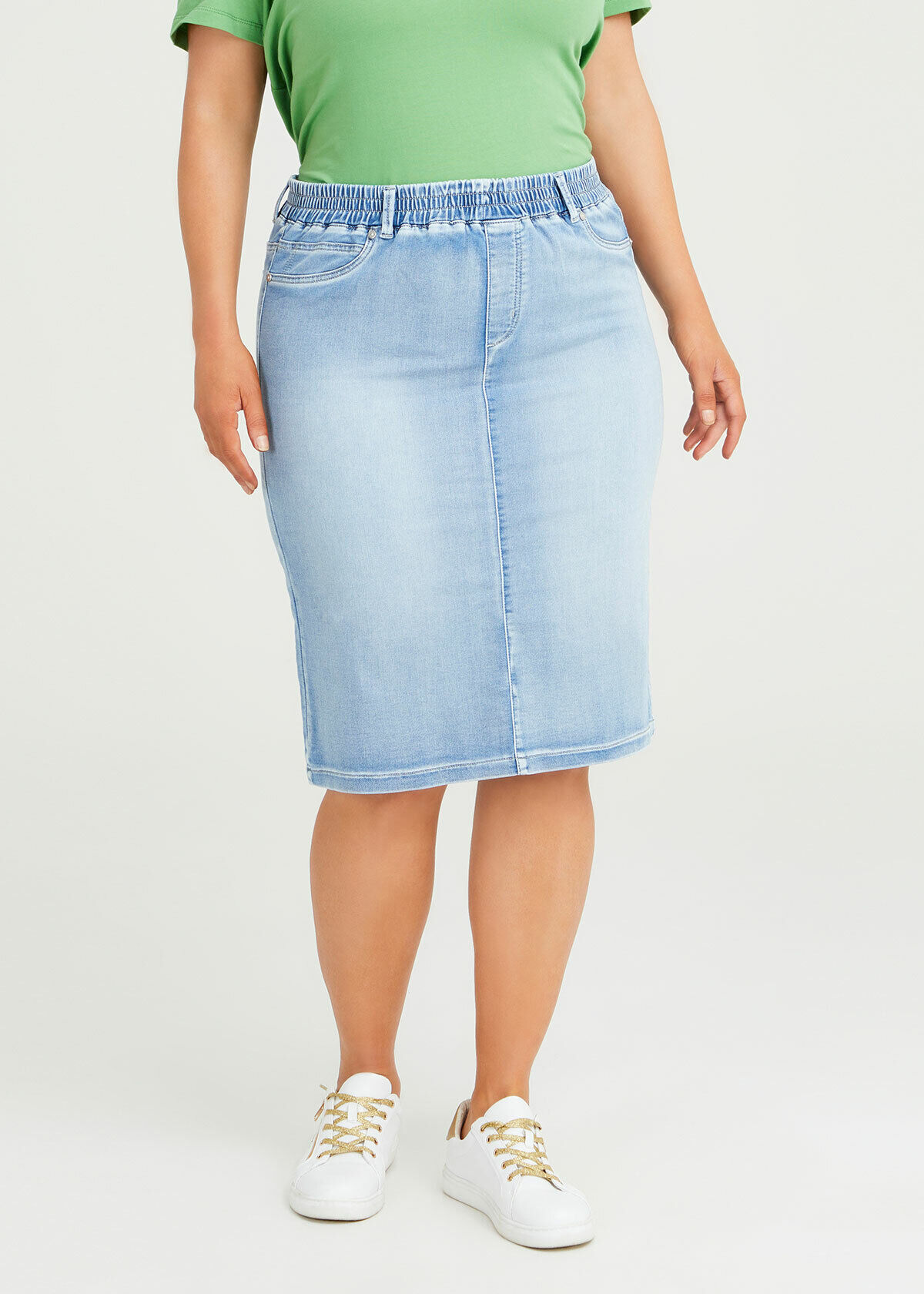 Pull on jean skirt store