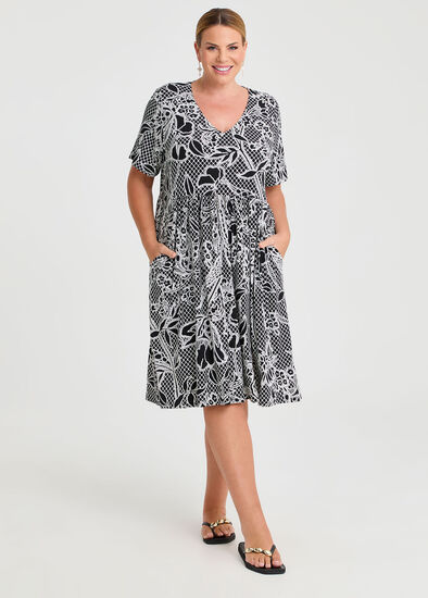 Plus Size Joy Printed Dress