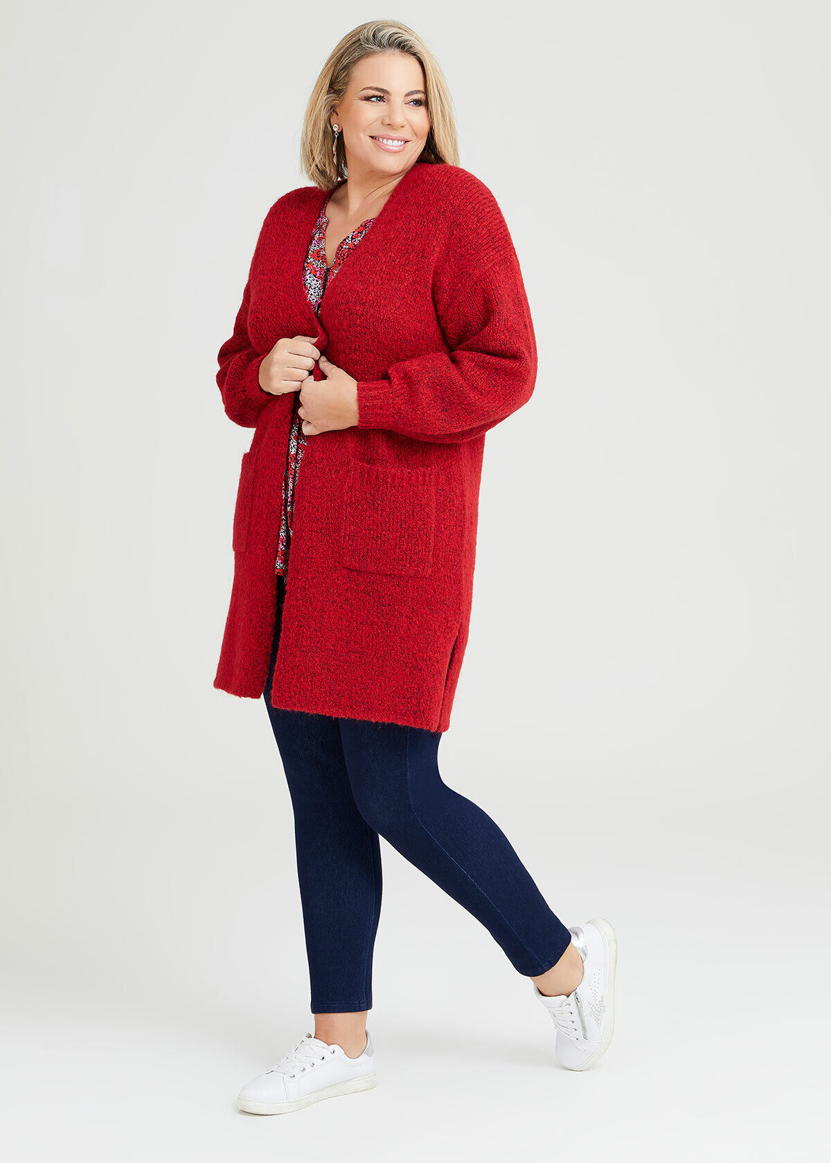 Shop Balloon Sleeve Pocket Cardigan in 