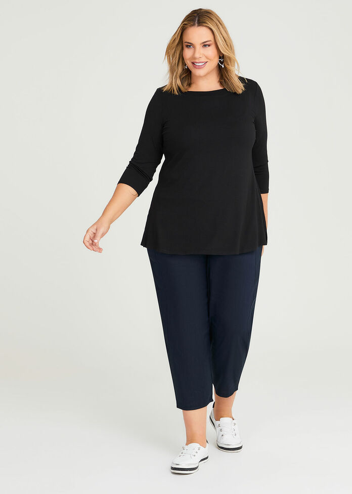 Natural Boat Neck Top, , hi-res