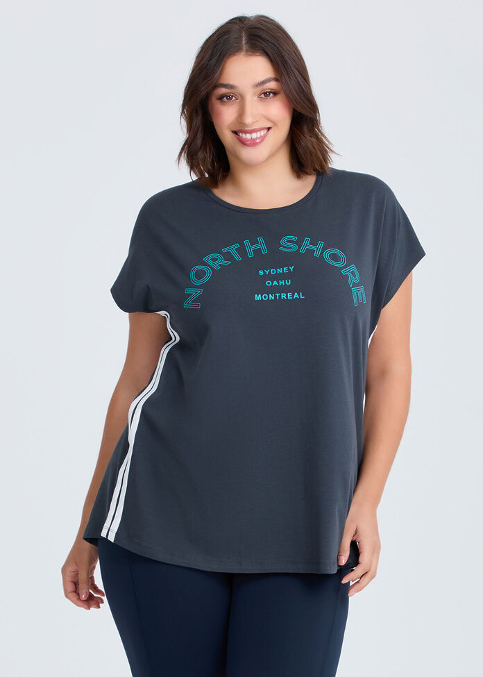 Cotton Active Graphic T-shirt, , hi-res