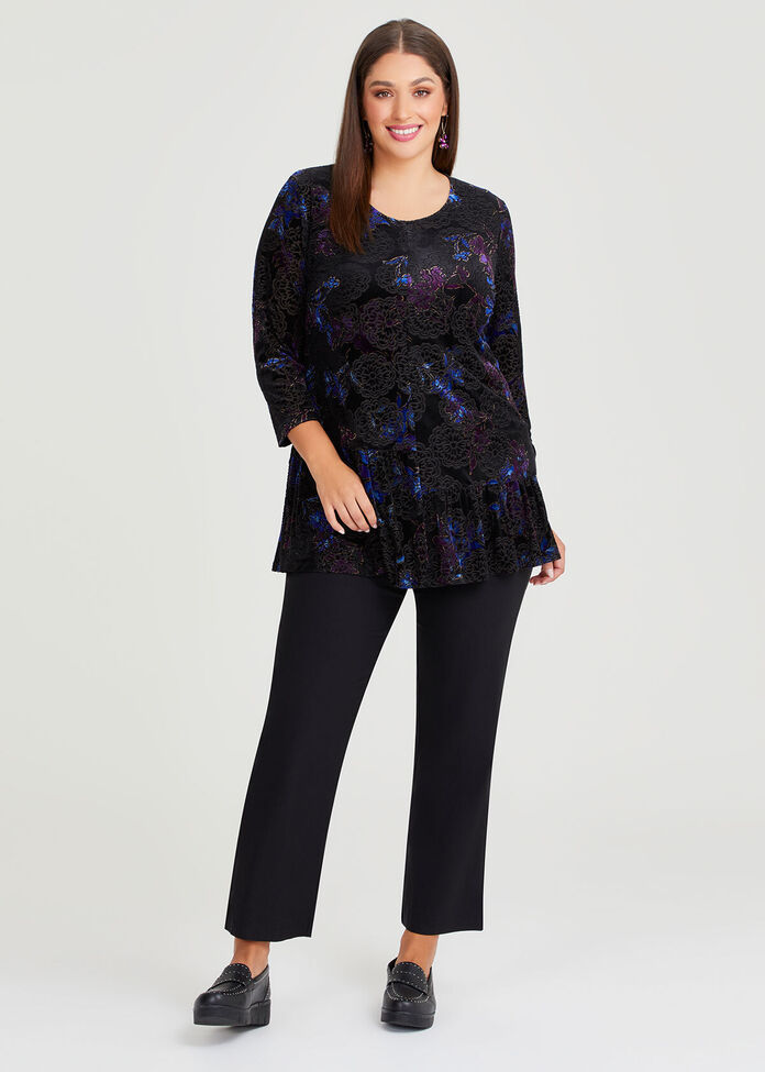 Velour Burnout Bridget Top, , hi-res