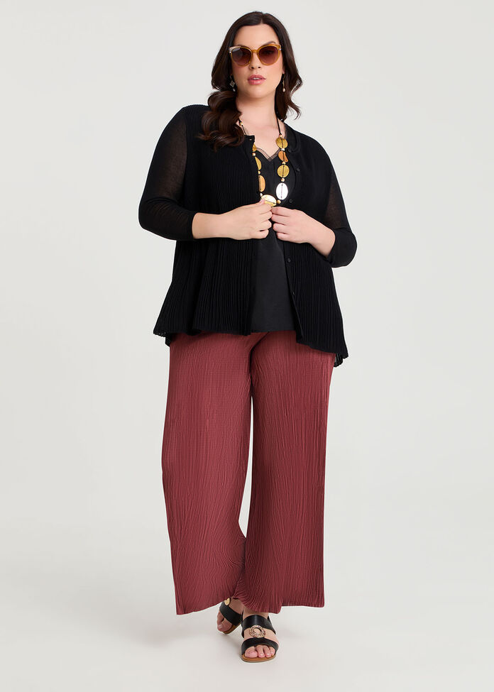Plisse Knit Natural Cardigan, , hi-res