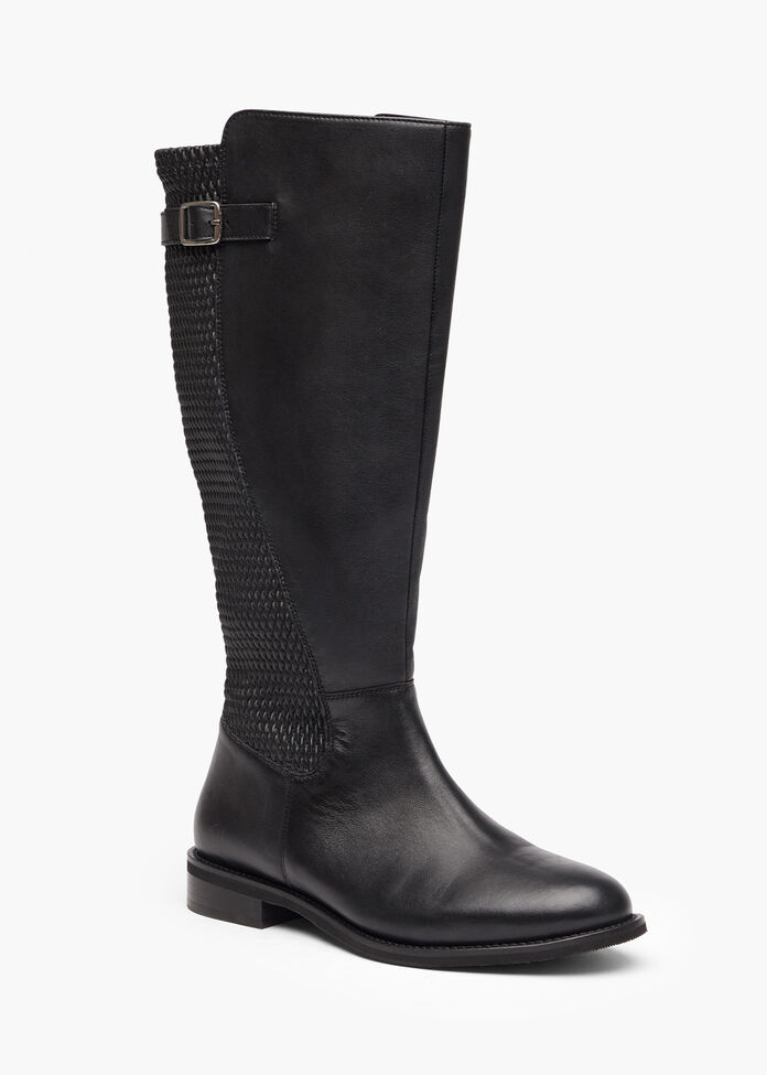 Leather Stretch Knee Boot, , hi-res