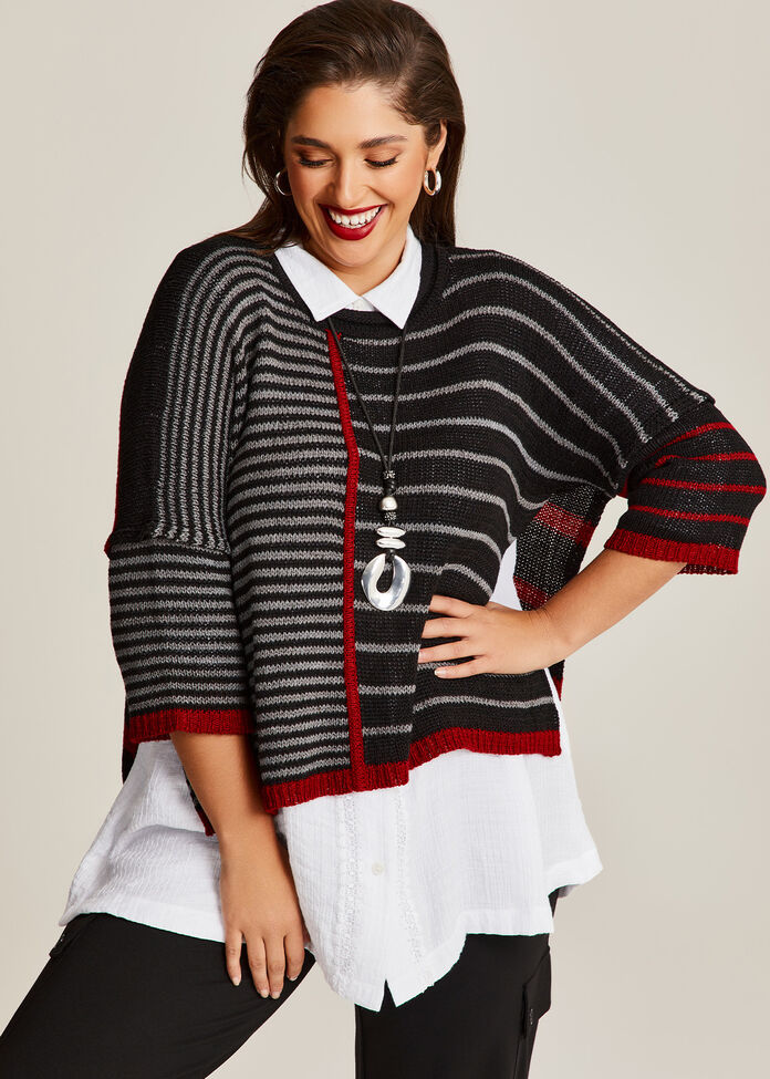 Mixed Stripe Jumper, , hi-res