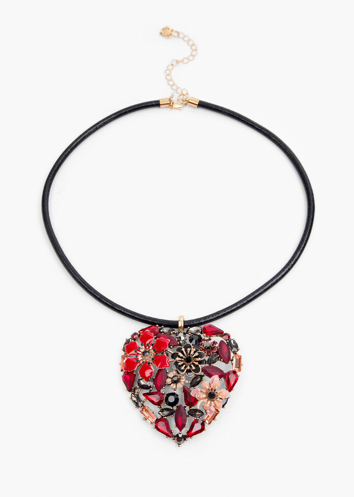 Jewel Heart Necklace, , hi-res