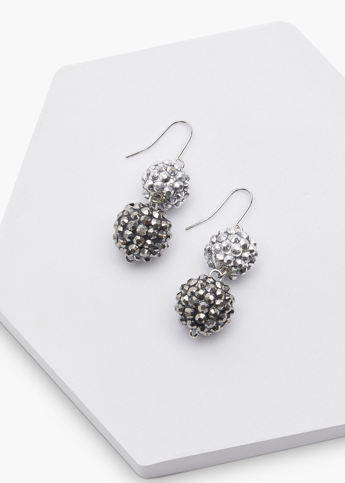 Crystal ball earrings hot sale