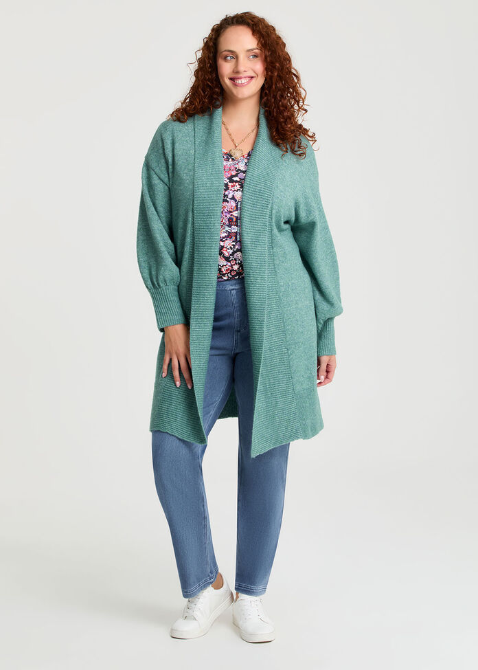 Lofty Balloon Sleeve Cardigan, , hi-res