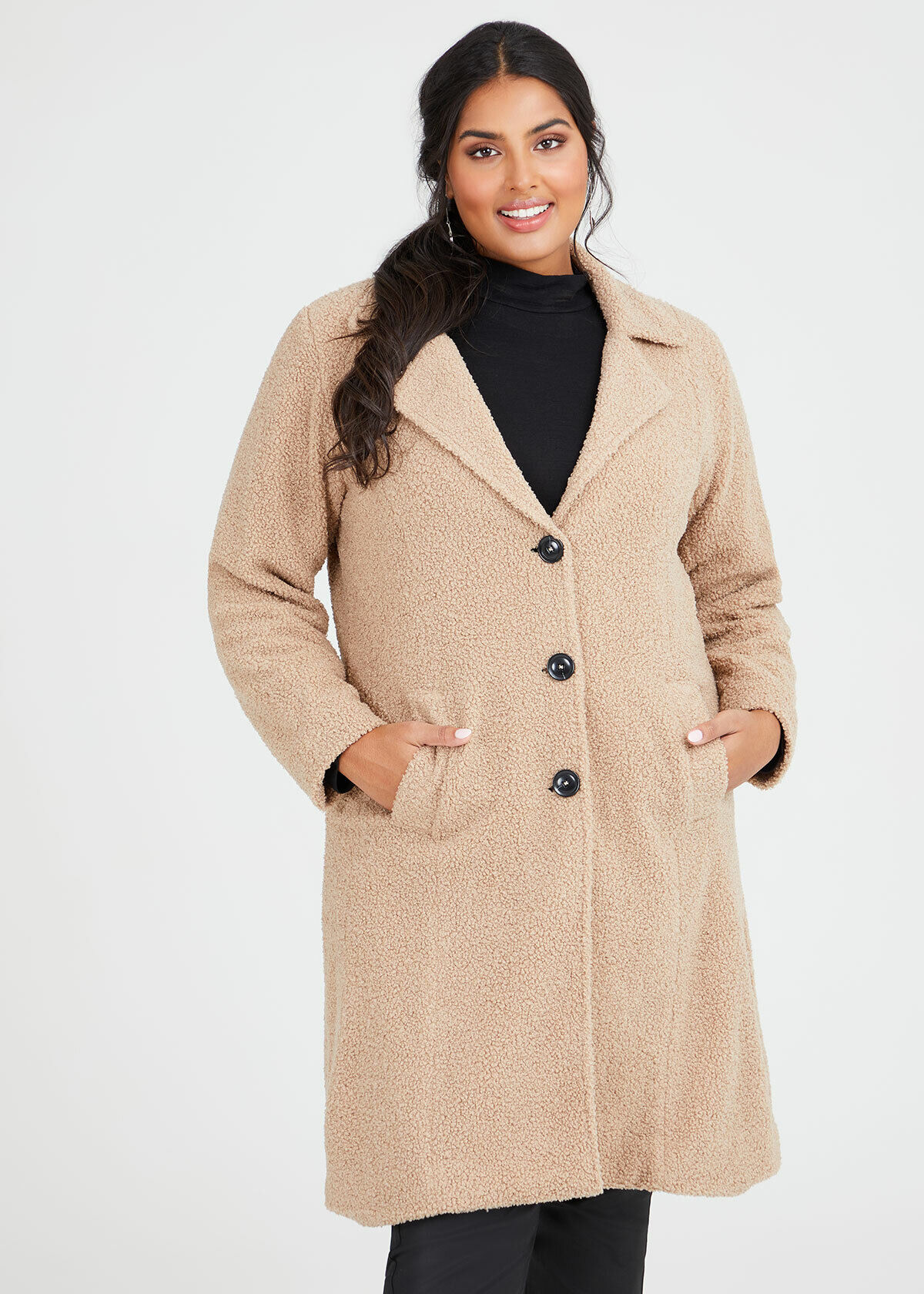 Teddy boucle coat hotsell