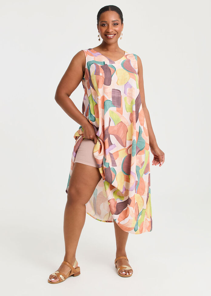 Natural Leilani Sleeveless Dress, , hi-res
