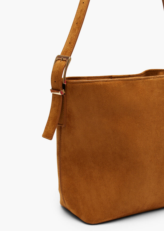 Faux Suede Shoulder Bag, , hi-res
