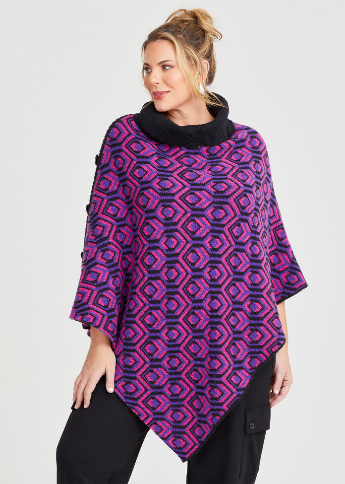 Geometric Poncho, , hi-res