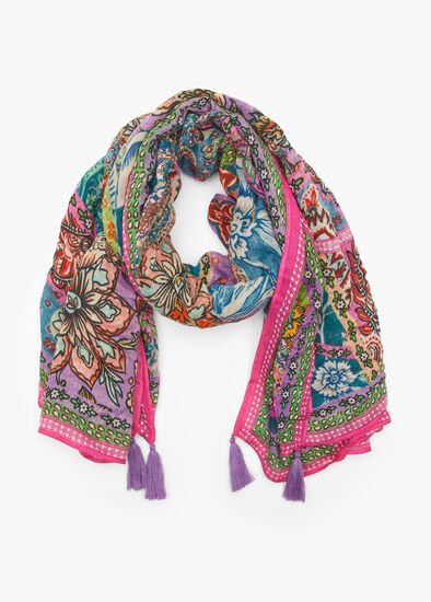 Bright Paisley Scarf