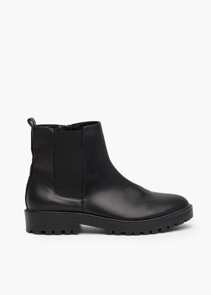 Chunky Chelsea Ankle Boot, BLACK, hi-res