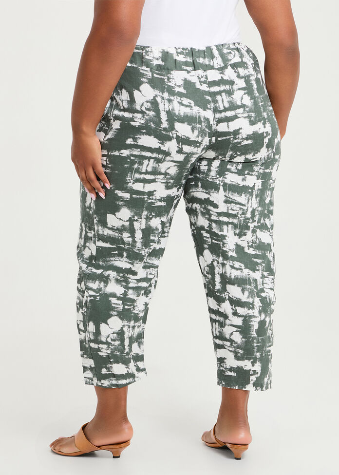 Petite Linen Blend Lantern Pant, , hi-res