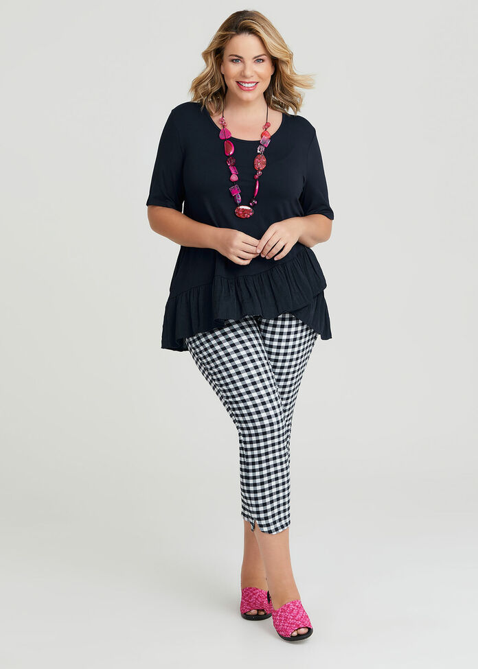 Bamboo Luxe Ruffle Hem Top, , hi-res