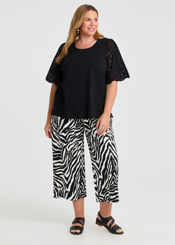 Wide Leg Crop Pant, , hi-res
