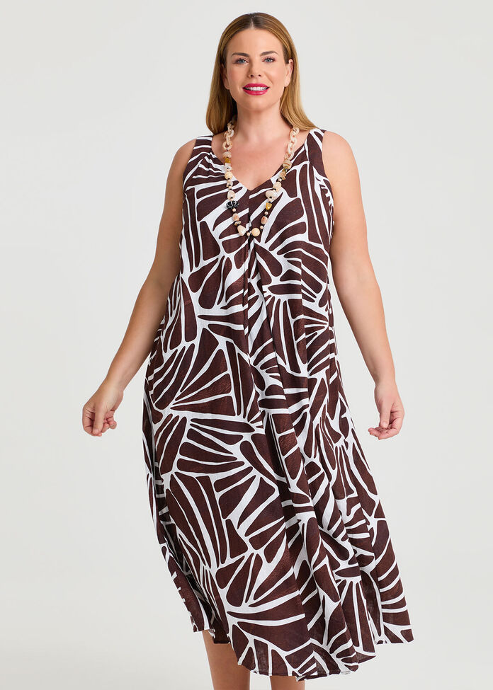 Linen Blend Retreat Maxi Dress, , hi-res
