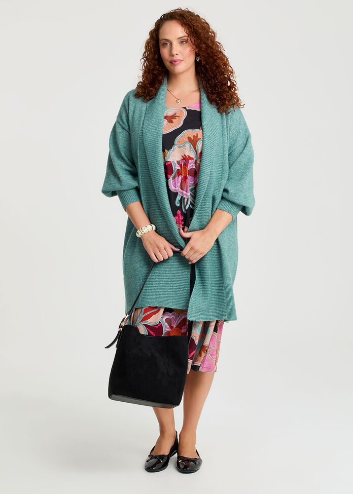 Faux Suede Shoulder Bag, , hi-res