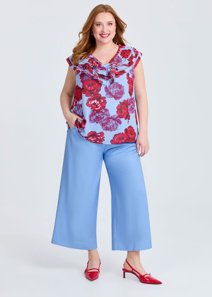 Camilia Ruffle Chiffon Blouse, , hi-res