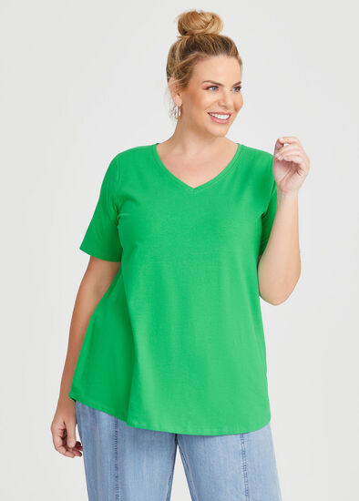 Plus Size Australian Cotton V-neck T-shirt