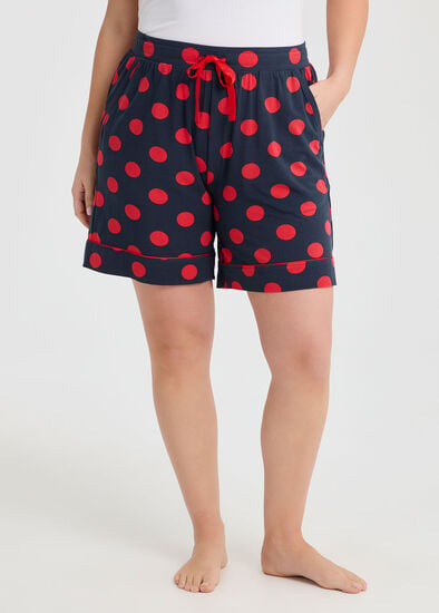 Plus Size Modal Spot Pyjama Short