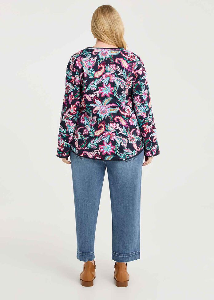 Natural Bloom Reversible Jacket, PRINT, hi-res