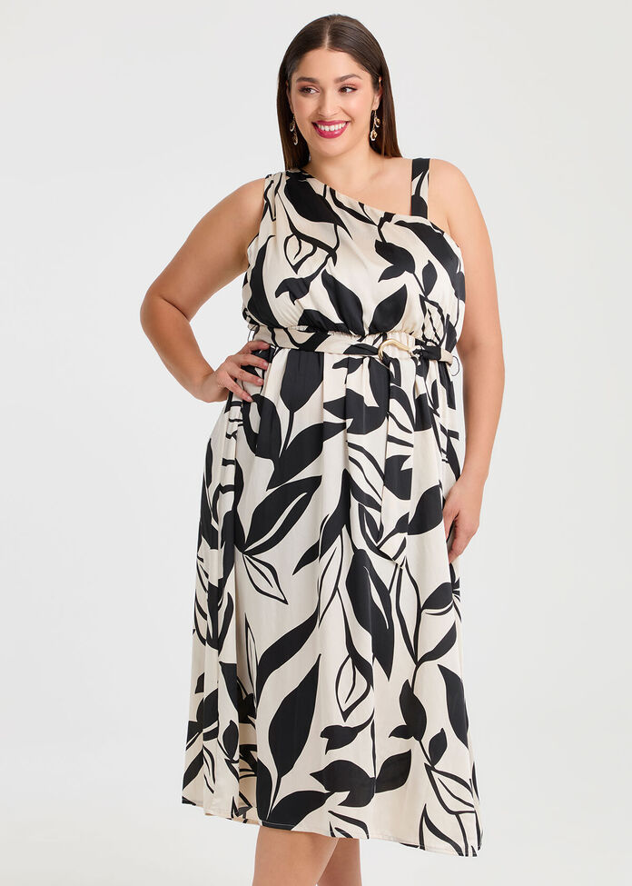 Shop Plus Size Athena One Shoulder Dress, Multi | Taking Shape UK