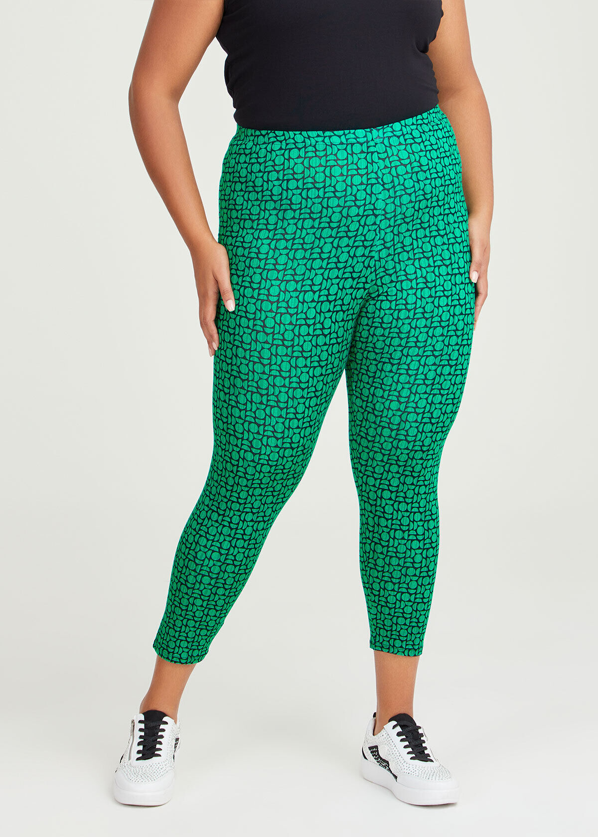 Shop Plus Size Natural Forever Legging in Multi Taking Shape NZ
