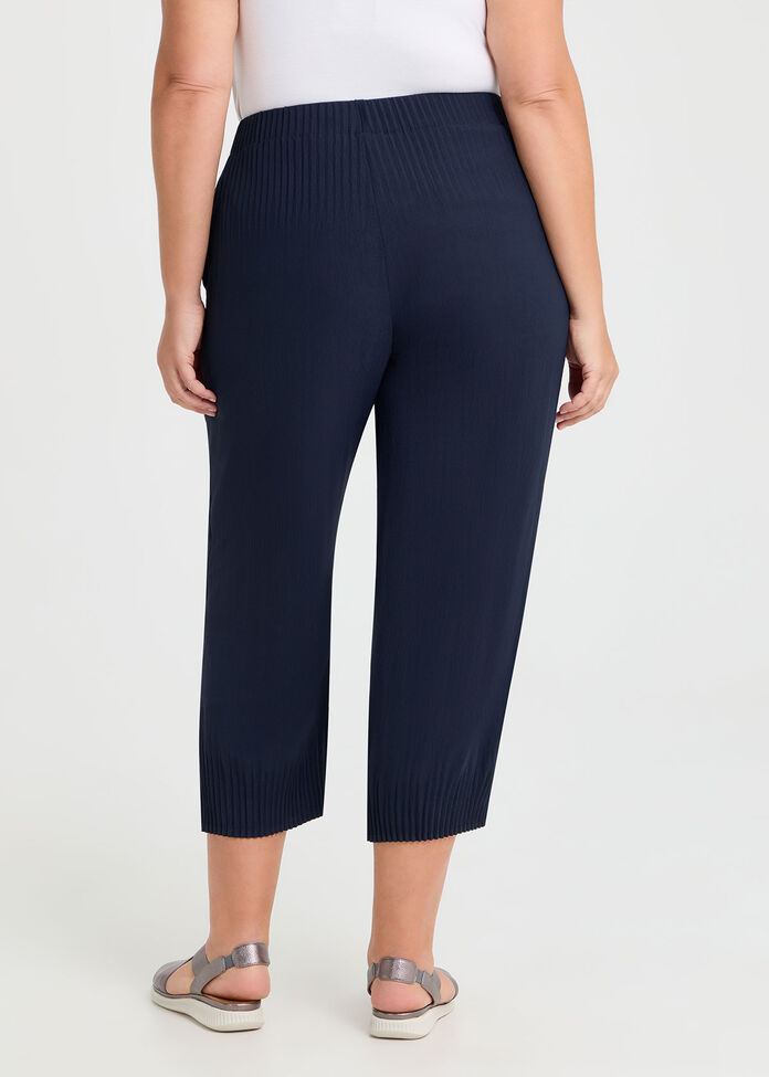 Pleat Hem Crop Pant, , hi-res