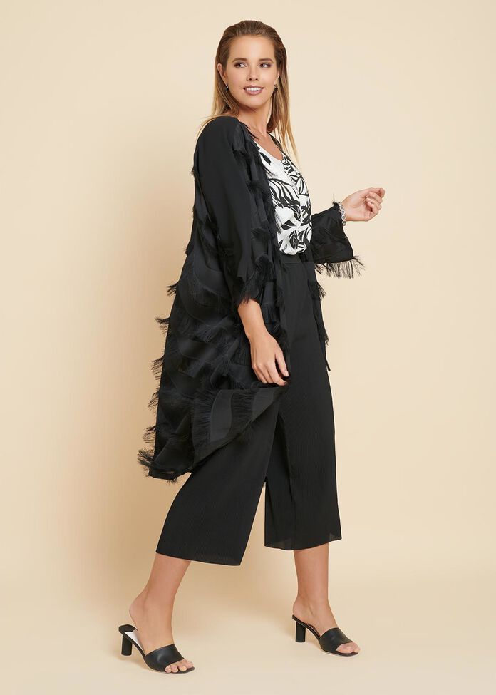 Inas Fringed Duster, , hi-res