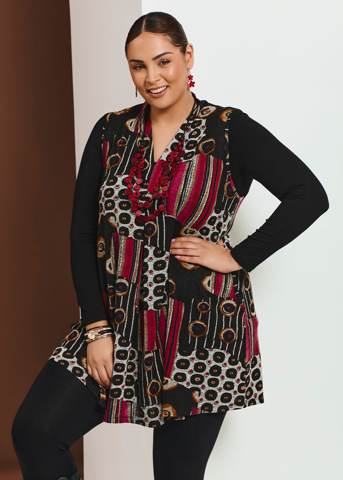 Abstract Spot Snug Tunic, , hi-res