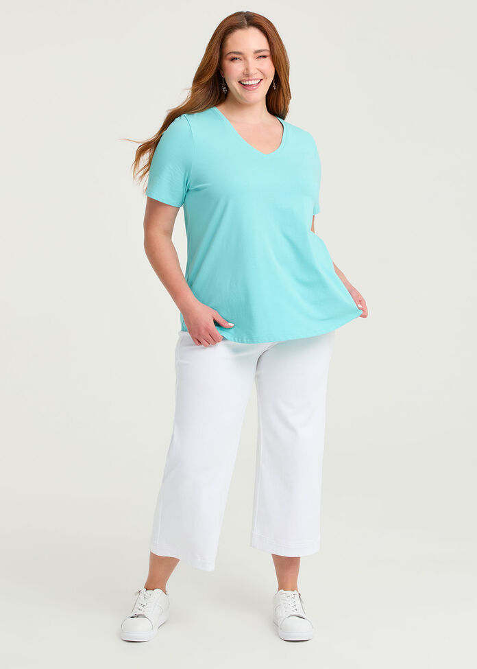 Australian Cotton V-neck T-shirt, , hi-res