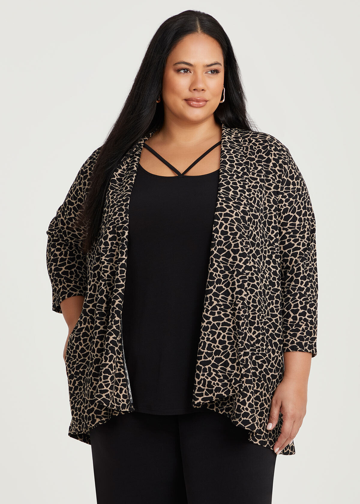 Shop Plus Size Elise Swing Cardigan, Multi | Taking Shape AU