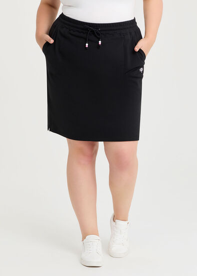 Plus Size Cotton Travel Knee Length Skirt