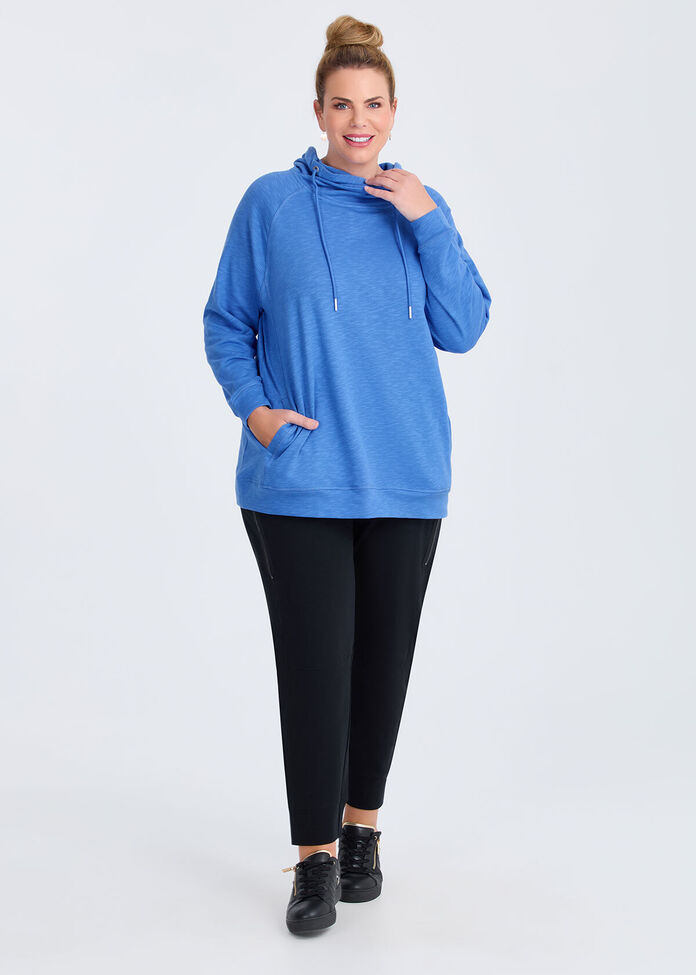 Drawstring Collar Sweat, , hi-res