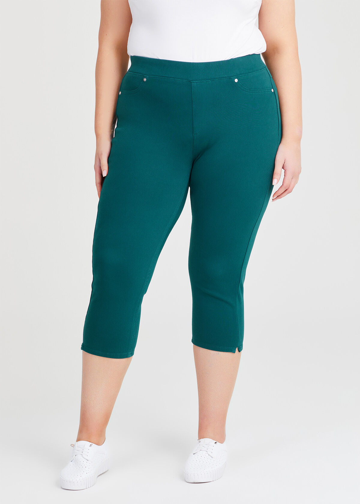 Plus size cropped jeggings top