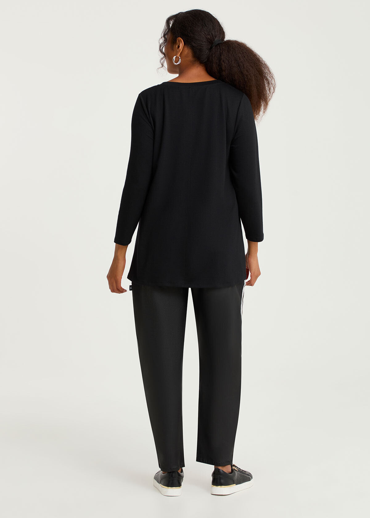 Shop Plus Size Natural Zip Tunic, Black | Taking Shape AU