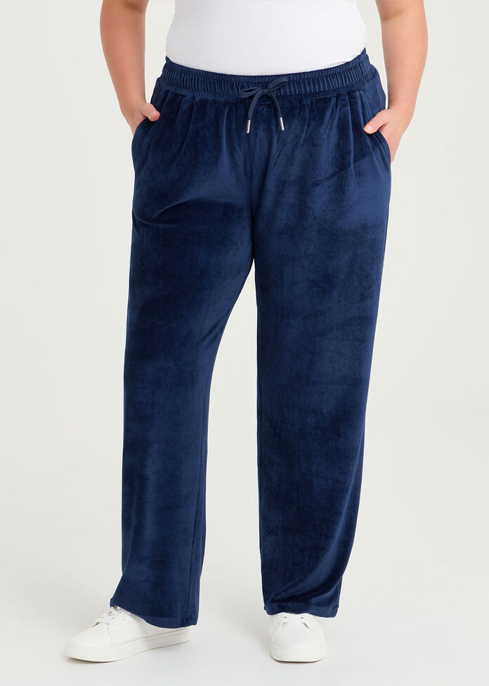 Velour Straight Leg Pant, , hi-res