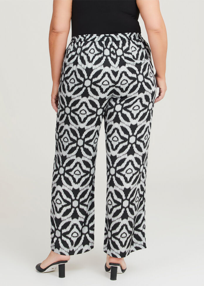 Shop Plus Size Natural Abstract Ikat Pant in Black | Taking Shape AU