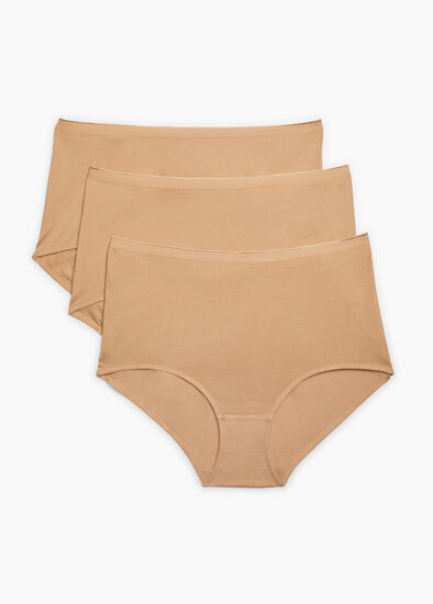 Plus Size 3 Pack Bamboo Full Briefs