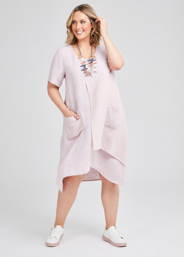 Namaste Linen & Gauze Dress, , hi-res