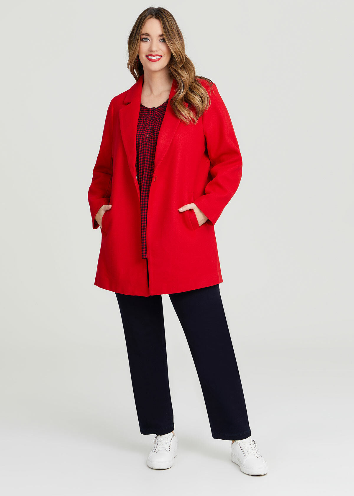Plus size wool blend coats shop