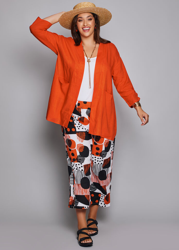 Spritz Linen Bamboo Crop Pant, , hi-res