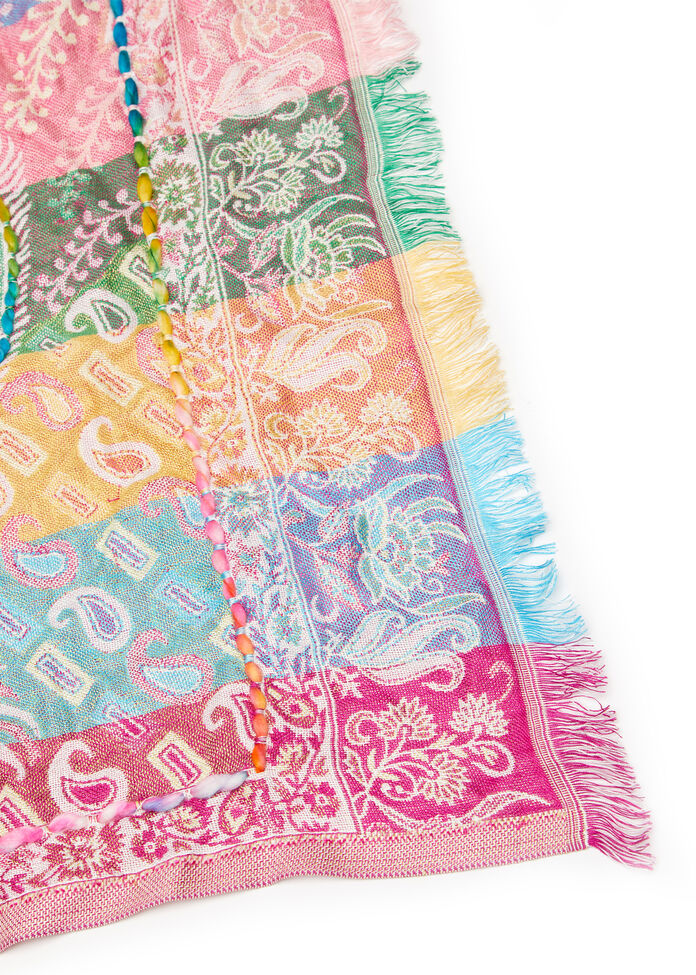 Shop Paisley Embroidered Jacquard Scarf in Multi | Accessories | Taking ...