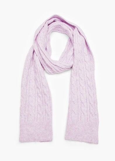 Mottled Cable Knit Scarf