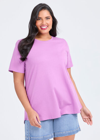 Plus Size Good Earth Australian Cotton Crew Neck T-shirt