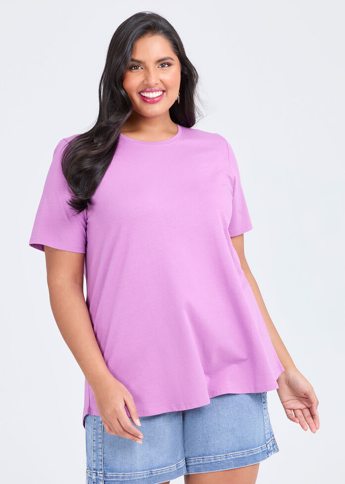 Good Earth Australian Cotton Crew Neck T-shirt, , hi-res