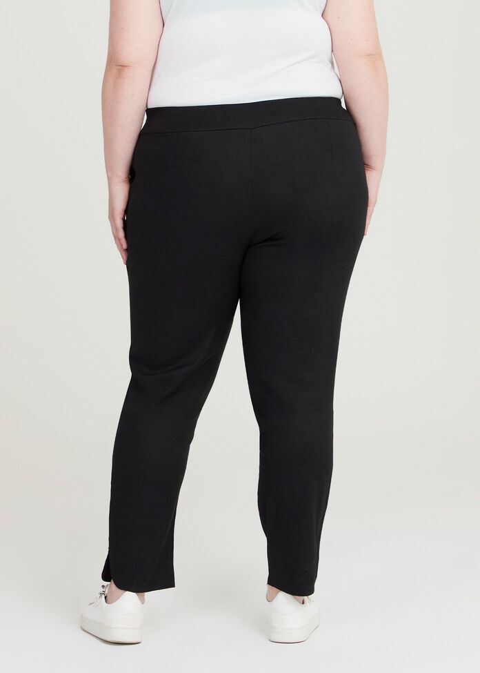 Shop Plus Size Tall Linen Stretch Amira Pant in Black | Sizes 12-30 ...